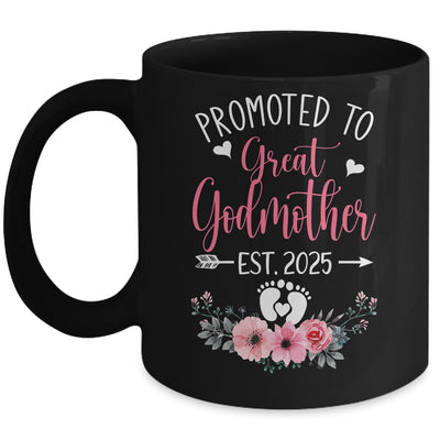 Promoted To Great Godmother Est 2025 Mothers Day Mug | teecentury