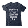 Promoted To Great Godmother Est 2025 Pregnancy Announcement Shirt & Tank Top | teecentury