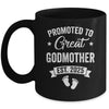 Promoted To Great Godmother Est 2025 Pregnancy Announcement Mug | teecentury