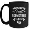 Promoted To Great Godmother Est 2025 Pregnancy Announcement Mug | teecentury