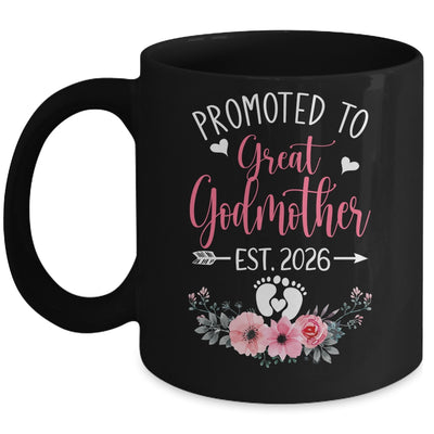 Promoted To Great Godmother Est 2026 Mothers Day Mug | teecentury