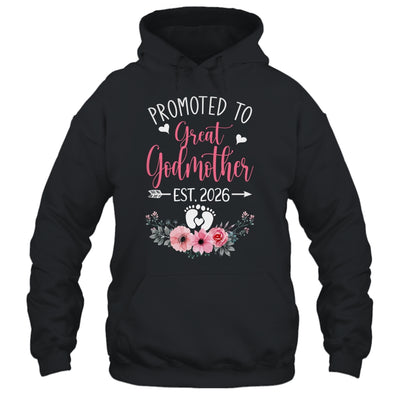 Promoted To Great Godmother Est 2026 Mothers Day Shirt & Tank Top | teecentury