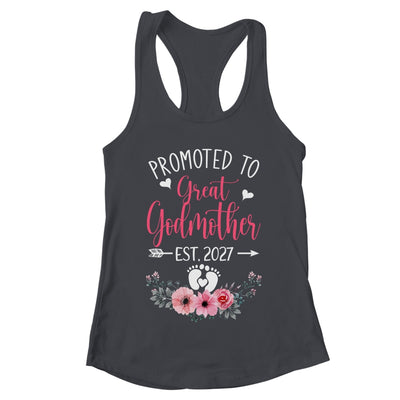 Promoted To Great Godmother Est 2027 Mothers Day Shirt & Tank Top | teecentury
