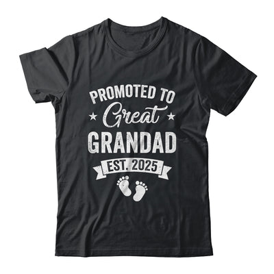 Promoted To Great Grandad Est 2025 Pregnancy Announcement Shirt & Hoodie | teecentury