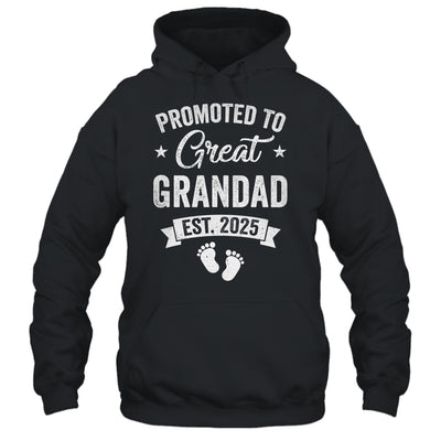Promoted To Great Grandad Est 2025 Pregnancy Announcement Shirt & Hoodie | teecentury
