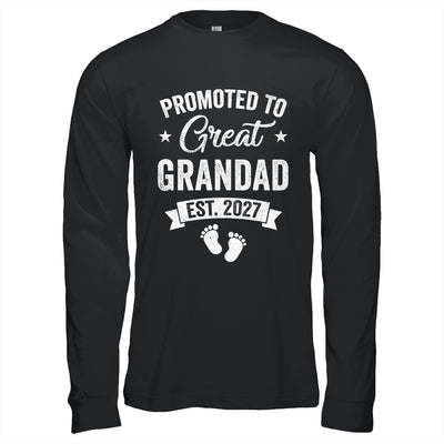 Promoted To Great Grandad Est 2027 Pregnancy Announcement Shirt & Hoodie | teecentury