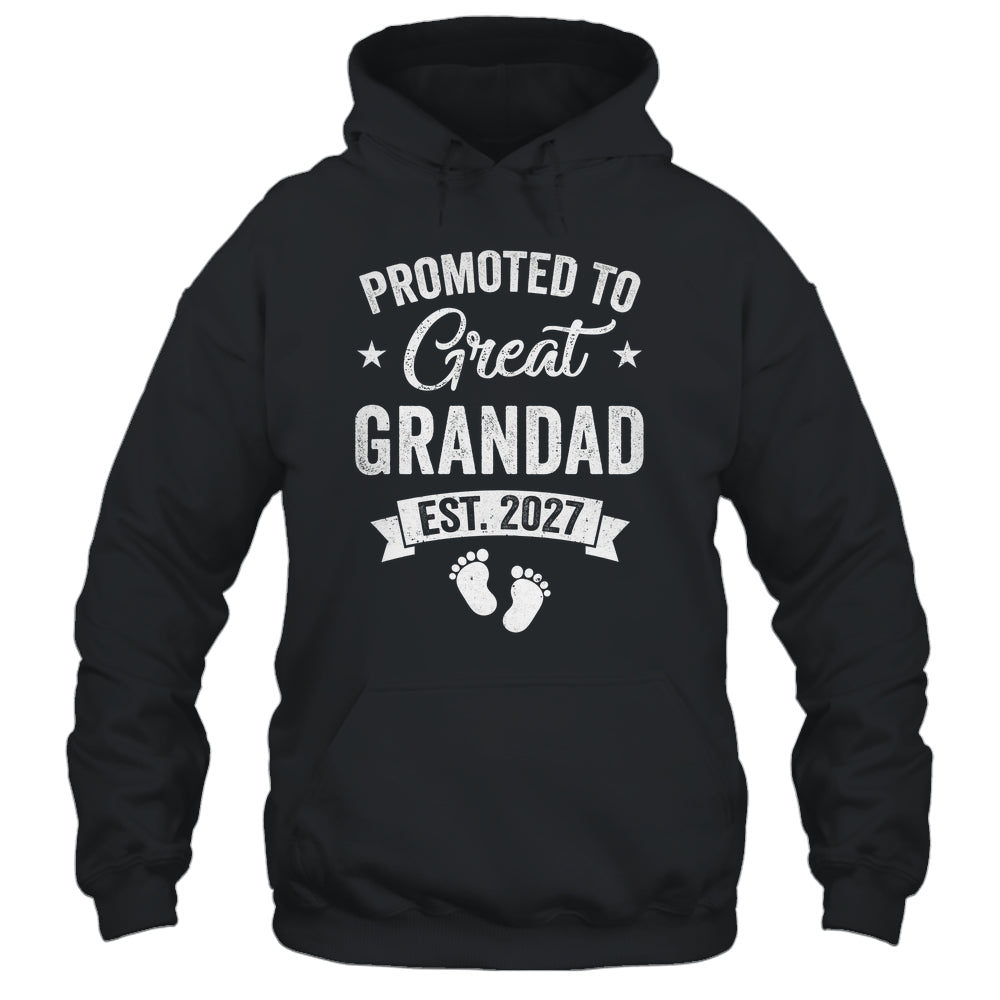Promoted To Great Grandad Est 2027 Pregnancy Announcement Shirt & Hoodie | teecentury