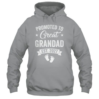 Promoted To Great Grandad Est 2027 Pregnancy Announcement Shirt & Hoodie | teecentury