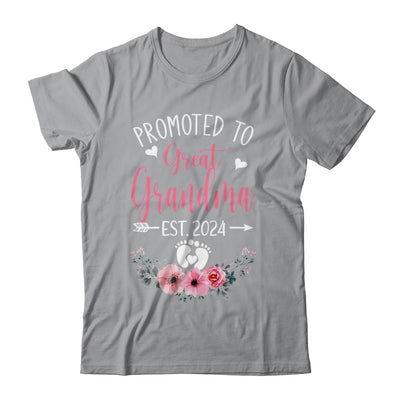 Promoted To Great Grandma Est 2024 Mothers Day Shirt & Tank Top | teecentury