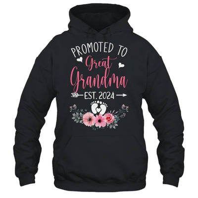 Promoted To Great Grandma Est 2024 Mothers Day Shirt & Tank Top | teecentury