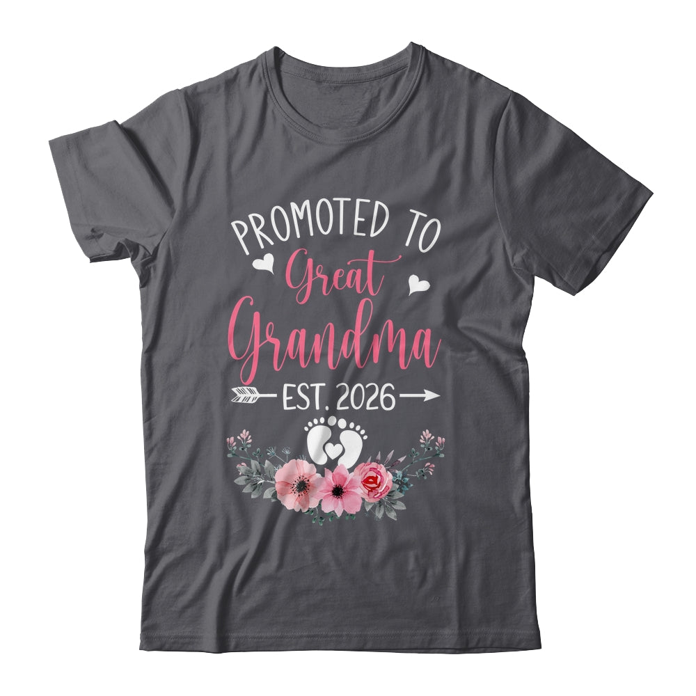Promoted To Great Grandma Est 2026 Mothers Day Shirt & Tank Top | teecentury