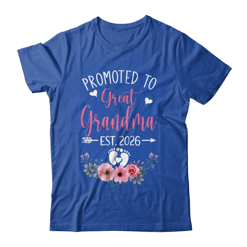 Promoted To Great Grandma Est 2026 Mothers Day Shirt & Tank Top | teecentury