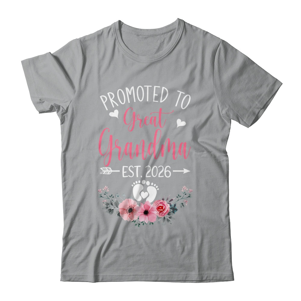 Promoted To Great Grandma Est 2026 Mothers Day Shirt & Tank Top | teecentury