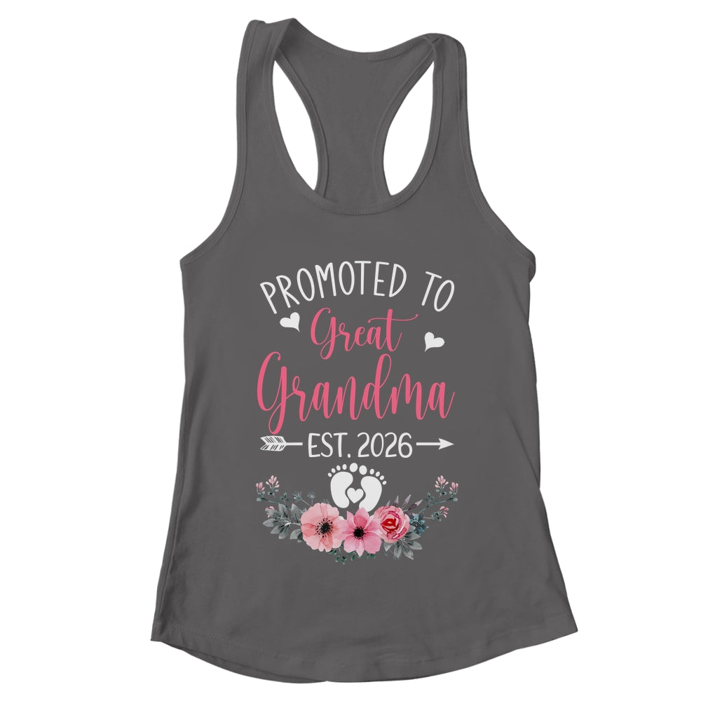 Promoted To Great Grandma Est 2026 Mothers Day Shirt & Tank Top | teecentury