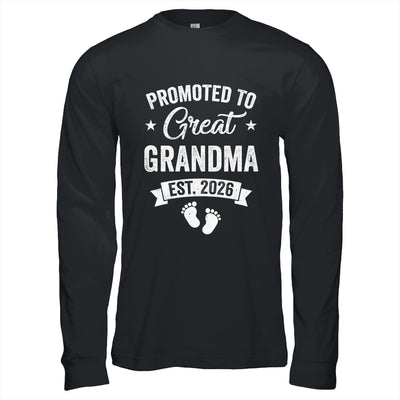 Promoted To Great Grandma Est 2026 Pregnancy Announcement Shirt & Hoodie | teecentury