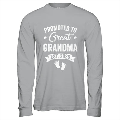 Promoted To Great Grandma Est 2026 Pregnancy Announcement Shirt & Hoodie | teecentury