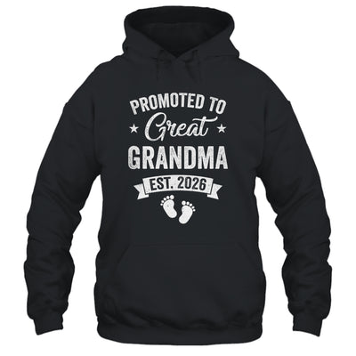 Promoted To Great Grandma Est 2026 Pregnancy Announcement Shirt & Hoodie | teecentury