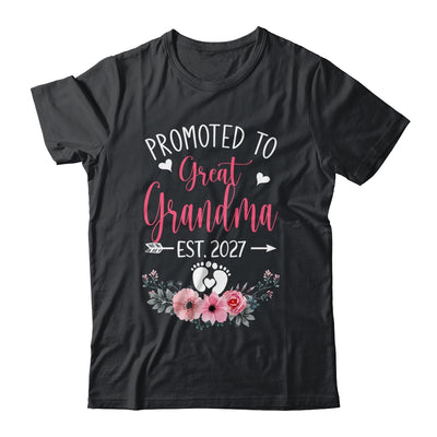 Promoted To Great Grandma Est 2027 Mothers Day Shirt & Tank Top | teecentury