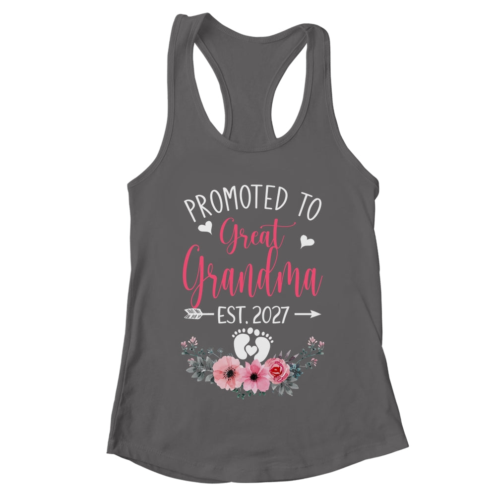 Promoted To Great Grandma Est 2027 Mothers Day Shirt & Tank Top | teecentury