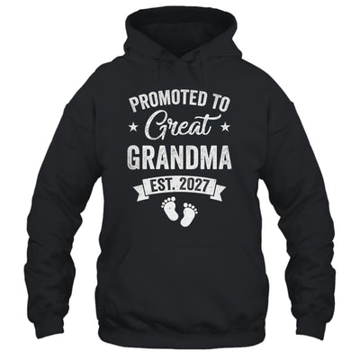 Promoted To Great Grandma Est 2027 Pregnancy Announcement Shirt & Tank Top | teecentury