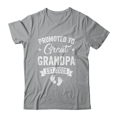 Promoted To Great Grandpa Est 2026 Pregnancy Announcement Shirt & Hoodie | teecentury