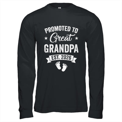 Promoted To Great Grandpa Est 2026 Pregnancy Announcement Shirt & Hoodie | teecentury