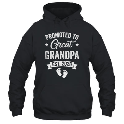 Promoted To Great Grandpa Est 2026 Pregnancy Announcement Shirt & Hoodie | teecentury