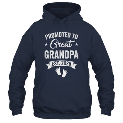 Promoted To Great Grandpa Est 2026 Pregnancy Announcement Shirt & Hoodie | teecentury