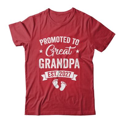 Promoted To Great Grandpa Est 2027 Pregnancy Announcement Shirt & Hoodie | teecentury