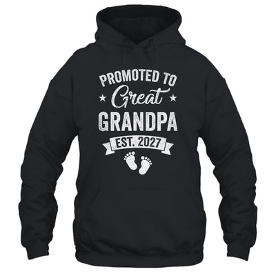 Promoted To Great Grandpa Est 2027 Pregnancy Announcement Shirt & Hoodie | teecentury