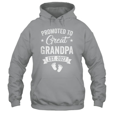 Promoted To Great Grandpa Est 2027 Pregnancy Announcement Shirt & Hoodie | teecentury