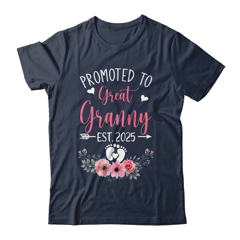 Promoted To Great Granny Est 2025 Mothers Day Shirt & Tank Top | teecentury