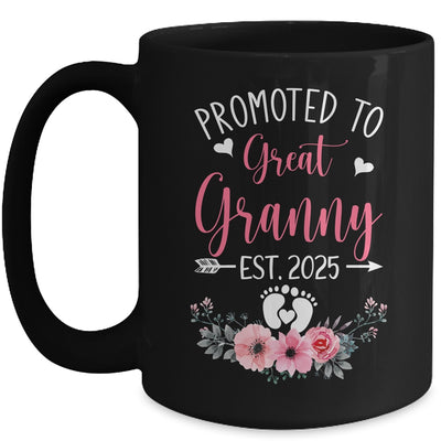 Promoted To Great Granny Est 2025 Mothers Day Mug | teecentury