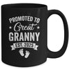 Promoted To Great Granny Est 2025 Pregnancy Announcement Mug | teecentury