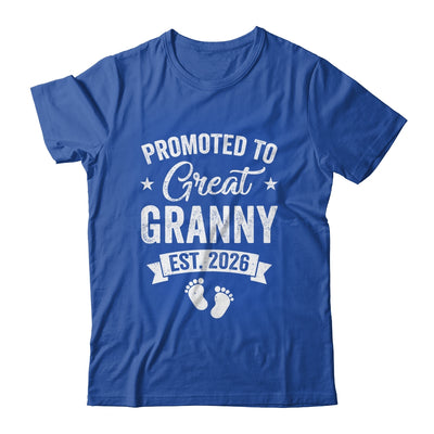 Promoted To Great Granny Est 2026 Pregnancy Announcement Shirt & Hoodie | teecentury