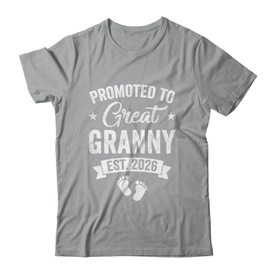 Promoted To Great Granny Est 2026 Pregnancy Announcement Shirt & Hoodie | teecentury