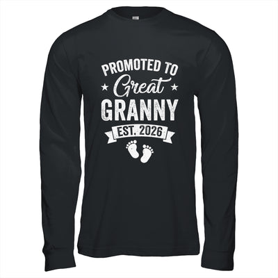 Promoted To Great Granny Est 2026 Pregnancy Announcement Shirt & Hoodie | teecentury