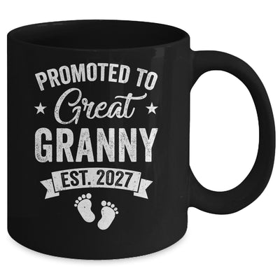 Promoted To Great Granny Est 2027 Pregnancy Announcement Mug | teecentury