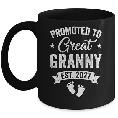 Promoted To Great Granny Est 2027 Pregnancy Announcement Mug | teecentury