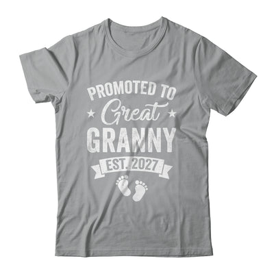 Promoted To Great Granny Est 2027 Pregnancy Announcement Shirt & Tank Top | teecentury