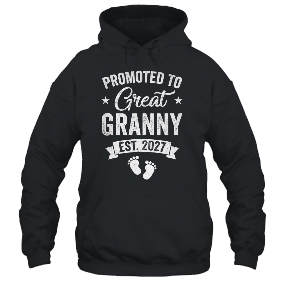 Promoted To Great Granny Est 2027 Pregnancy Announcement Shirt & Tank Top | teecentury