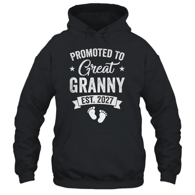 Promoted To Great Granny Est 2027 Pregnancy Announcement Shirt & Tank Top | teecentury