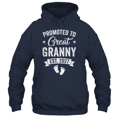 Promoted To Great Granny Est 2027 Pregnancy Announcement Shirt & Tank Top | teecentury
