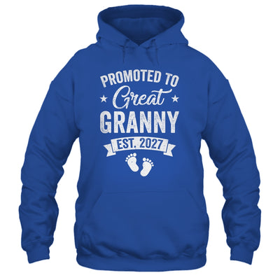 Promoted To Great Granny Est 2027 Pregnancy Announcement Shirt & Tank Top | teecentury