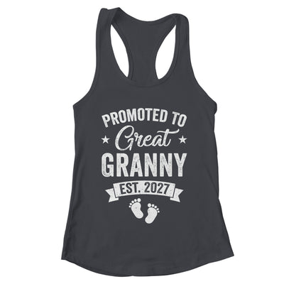 Promoted To Great Granny Est 2027 Pregnancy Announcement Shirt & Tank Top | teecentury
