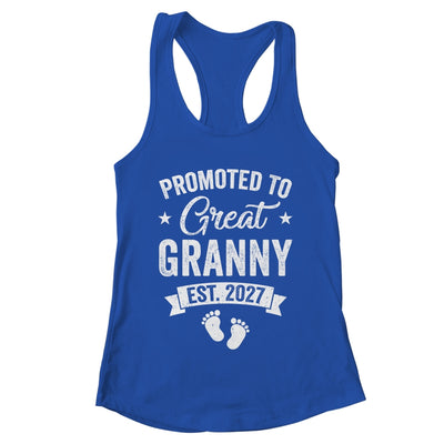 Promoted To Great Granny Est 2027 Pregnancy Announcement Shirt & Tank Top | teecentury