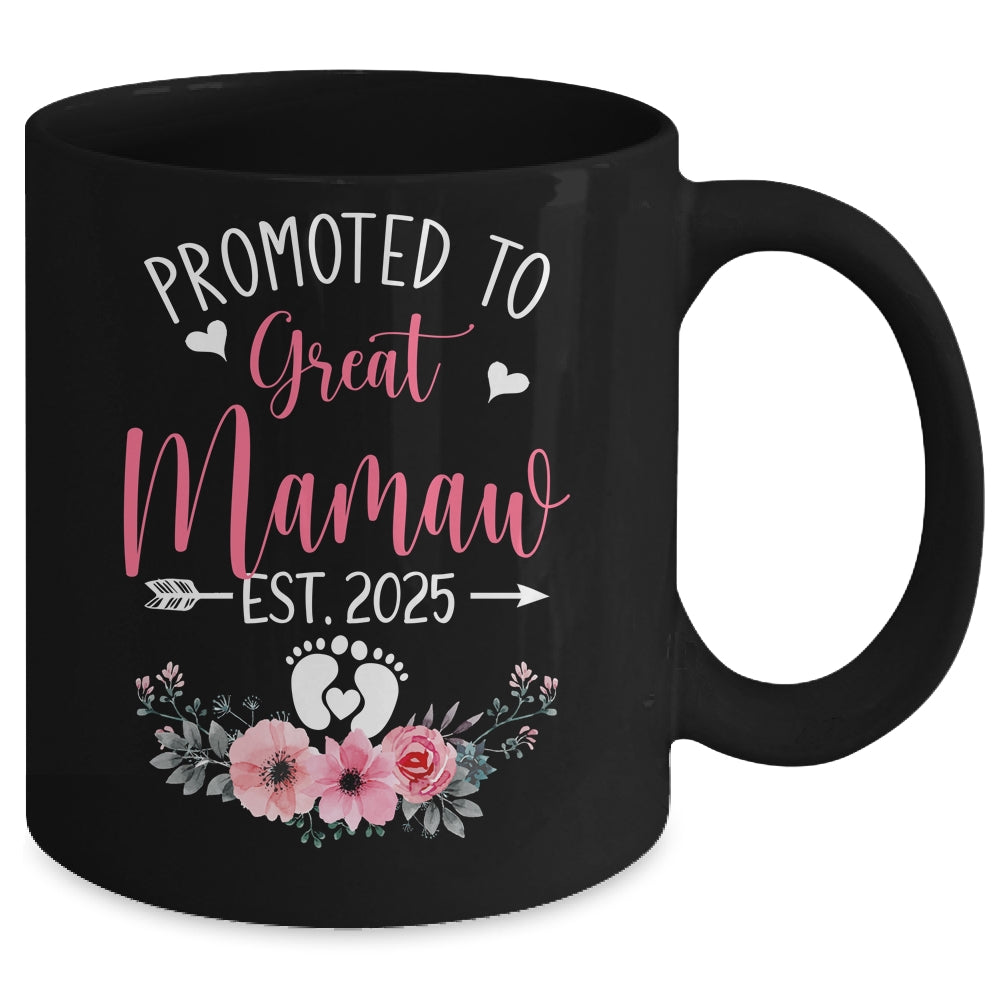 Promoted To Great Mamaw Est 2025 Mothers Day Mug | teecentury
