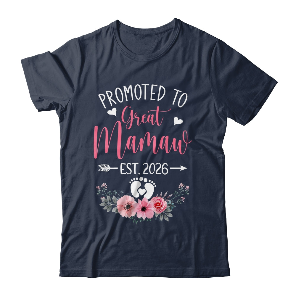 Promoted To Great Mamaw Est 2026 Mothers Day Shirt & Tank Top | teecentury