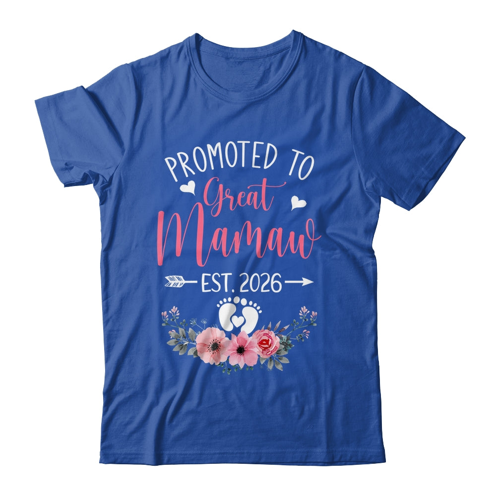 Promoted To Great Mamaw Est 2026 Mothers Day Shirt & Tank Top | teecentury