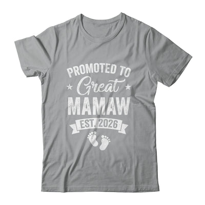 Promoted To Great Mamaw Est 2026 Pregnancy Announcement Shirt & Hoodie | teecentury